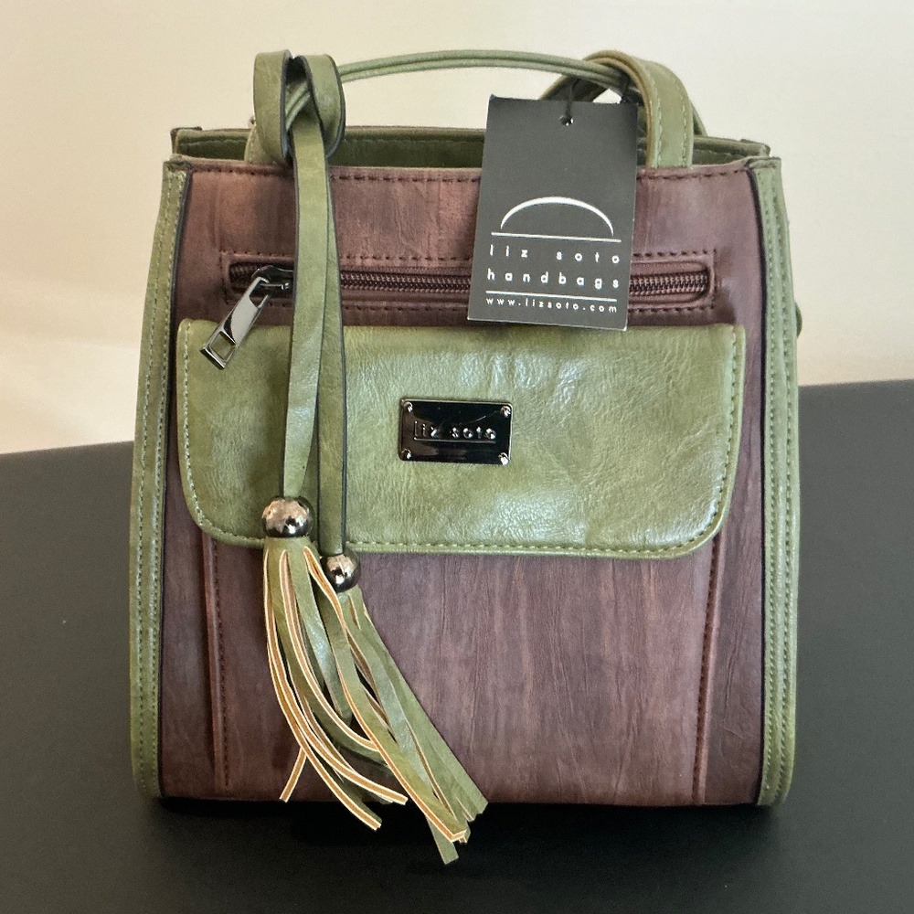Liz Soto Convertible Backback - Green/Brown - NWT